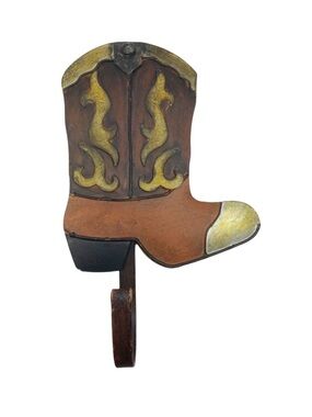 Vintage Metal Cowboy Boot Cap/Coat Hook
